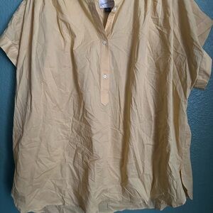 Universal Thread Yellow Casual Button Down Shirt